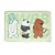 TAPETE DE PELÚCIA VERDE - URSO SEM CURSO/WE BARE BEARS - Imagem 1