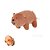 Pelúcia Fofa Pardo Urso Sem Curso Original Miniso - Imagem 1