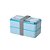 BENTO BOX CAMADA DUPLA COM GARFO E COLHER - PALHA DE TRIGO AZUL - 1000 ML - Imagem 1