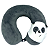 Travesseiro e Almofada de Pescoço We Bare Bears Panda Miniso - Imagem 1