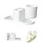 KIT COM CANECA PORTA ESCOVA E SABONETEIRA - Imagem 1