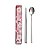 Conjunto Hashi E Colher Miniso Sakura Em Aço Inox C/ Estojo - Imagem 1