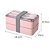 Marmita, Bento Box Dupla 1000ml. Com Talher Cor Rosa - Imagem 1