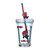 COPO COM TAMPA E CANUDO MARVEL - HOMEM ARANHA (320 ML) - Imagem 1