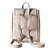 MOCHILA FEMININA COR BÉGE SÓLIDA TAMANHO 26,5x26,5x12,5 cm. - Imagem 3