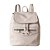 MOCHILA FEMININA COR BÉGE SÓLIDA TAMANHO 26,5x26,5x12,5 cm. - Imagem 1