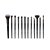 CONJUNTO DE PINCEIS DE MAQUIAGEM 12 UNIDADES CABO PRETO BEAUTY TOOLS - Imagem 1