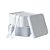 MARMITA BENTO BOX DUPLA CAMADA COR BRANCO E CINZA 1600ml. - Imagem 2