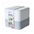 MARMITA BENTO BOX DUPLA CAMADA COR BRANCO E CINZA 1600ml. - Imagem 1