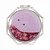 ESPELHO DE BOLSO EMOLDURADO HEXAGONAL COR ROSA - Imagem 2