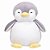 PELUCIA EM FORMATO DE PINGUIM COR CINZA TAMANHO 48cm. - Imagem 1