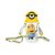 GARRAFA DE PLÁSTICO COM ALÇA,CANUDO E TAMPA MODELO MINIONS 600ml. - Imagem 1