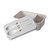 BENTO BOX DE PLÁSTICO COM DIVISÓRIAS, GARFO E COLHER 1200ml. BPA FREE COR BRANCO - Imagem 1