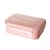 BENTO BOX DE PLÁSTICO COM DIVISÓRIAS, GARFO E COLHER 1200ml. BPA FREE COR ROSA - Imagem 1