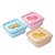 CONJUNTO DE POTES PLÁSTICOS MODELO HAPPY FOODS 650ml. 3 UNIDADES - Imagem 1
