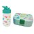 CONJUNTO BENTO BOX 900ml. COM GARRAFA DE PLÁSTICO 350ml. SÉRIE DINOSSAUROS COR VERDE - Imagem 1