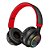 HEADFONE BLUETOOTH COM LUZ DE LED MODELO 2101 COR PRETO E VERMELHO - Imagem 2