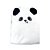 TOALHA DE ROSTO MODELO ANIMAL FACES PANDA TAMANHO 80X30cm. COR BRANCO - Imagem 1