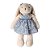 PELUCIA MODELO COELHO DE VESTIDO TAMANHO 26cmx23cmx28cm COR AZUL - Imagem 1