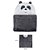 COBERTOR INFANTIL URSO SEM CURSO PANDA - Imagem 1