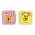 CONJUNTO DE POTES PLÁSTICOS QUADRADOS DISNEY URSINHO POOH 2 PÇS. 9x9 CM. - Imagem 1