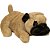 Pelúcia Cachorro Pug - Marrom - 50cm - Imagem 1