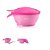 PRATO FUNDO - TAMPA COM ENCAIXE PARA COLHER TERMOSSENSÍVEL ROSA - Imagem 1