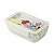 BENTO BOX COM TALHERES E TRAVAS LATERAIS  MODELO BT21 COM CAPACIDADE PARA 1.100ml. COR BRANCO - Imagem 1