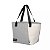 BOLSA TERMICA MOUSSE VINTAGE BICOLOR CINZA E BEGE 36 X 21 X 14 CM - Imagem 1