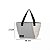 BOLSA TERMICA MOUSSE VINTAGE BICOLOR CINZA E BEGE 36 X 21 X 14 CM - Imagem 3