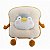 ALMOFADA DE ASSENTO DESIGN DE PÃO FATIADO COM PINGUIM 38 CM. - Imagem 1