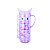 CONJUNTO DE 4 CANECAS E JARRA EMPILHÁVEL MODELO SANRIO KUROMI 1400 ML. - Imagem 1