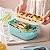 BENTO BOX COM TALHER LUNCH BOX BRANCO 1200 ML.TAMANHO 19 X 13 X 10 CM. - Imagem 3
