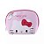 NECESSAIRE OVAL COM ARCO-ÍRIS SANRIO HELLO KITTY 50 ANOS MINISO 20X14X7CM. - Imagem 1