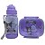 CONJUNTO BENTO BOX 360 ML. COM GARRAFA 450 ML. MINISO SANRIO KUROMI. - Imagem 1