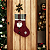 Meia de Natal para pendurar na porta ou parede natalina - Imagem 3