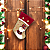 Meia de Natal para pendurar na porta ou parede natalina - Imagem 7