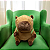 Capivara de Pelúcia de Mochila de Maçã Verde Antialérgica - Imagem 5