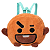 MOCHILA INFANTIL PELUCIA MACIA BT21 SHOOKY ORIGINAL MINISO - Imagem 1