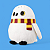Pelúcia Fofa Hedwig Harry Potter Cachecol Grifinória Miniso - Imagem 4