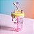 Copo Com Canudo Disney Ufufy Original Fofo Infantil Miniso - Imagem 7