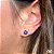 BRINCO PRATA 925 OLHO GREGO AZUL ESCURO REINA 8 mm - Imagem 1