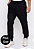 Calça Jogger Masculina Com Elástico Na Cintura Sarja Plus Sized Whitney Preta Unak - Imagem 3