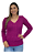 Blusa Feminina De Frio Trico Tricot Decote Gola V De Trança - Imagem 4