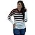 Blusa Decote V Feminina Tricot Manga Longa Inverno Listrada - Imagem 3