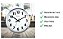 Relógio de Parede Herweg 6713 com Tic-Tac | Grande 40cm | Branco & Alumínio - Imagem 3