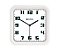 Relógio De Parede Eurora Cozinha Sala Quadrado Branco 6540 - Imagem 1