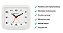 Relogio Despertador Quartz Analogico Quadrado Herweg 2612 - Imagem 2