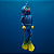 ENFEITE MERGULHADOR FLUTUANTE PROFISSIONAL AZUL SKRw - Imagem 3