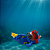 ENFEITE MERGULHADOR FLUTUANTE AZUL/AMARELO SKRw - Imagem 4